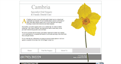Desktop Screenshot of cambriadental.co.uk