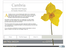 Tablet Screenshot of cambriadental.co.uk
